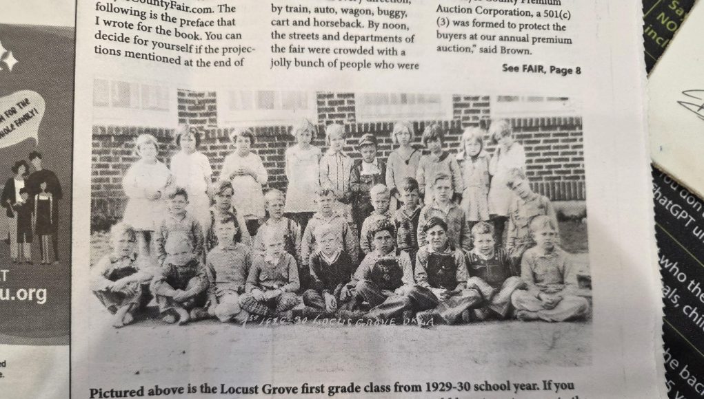 Faces That Belong To Our Community 1929-30 school year at Locust Grove